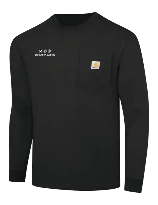 Carhartt Black Workwear Pocket Long Sleeve T-Shirt w/Peace Players Logo