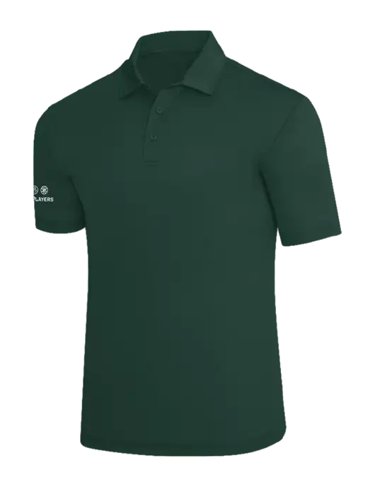 Dark Green Silk Touch Polo w/Peace Players Logo
