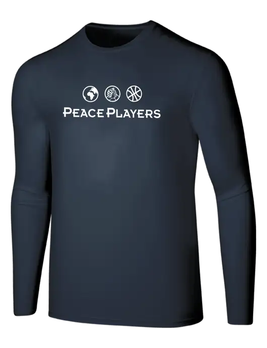 Seriously Soft Navy Long Sleeve T-Shirt w/Peace Players Logo