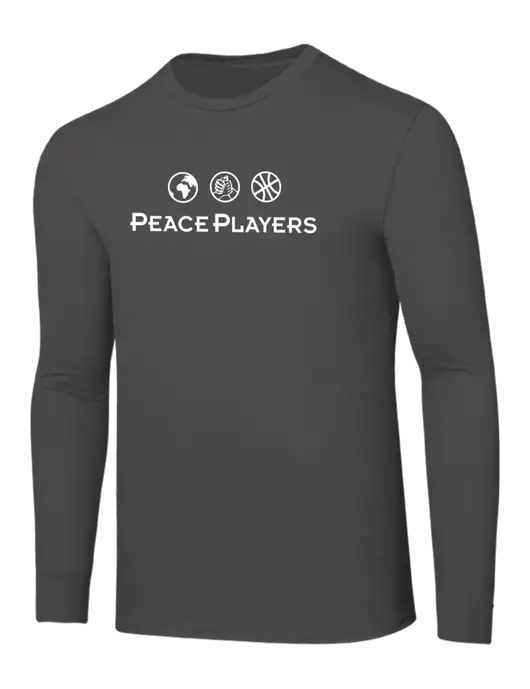 Seriously Soft Dark Grey Long Sleeve T-Shirt w/Peace Players Logo