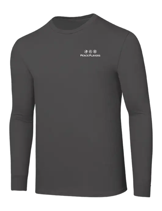 Seriously Soft Dark Grey Long Sleeve T-Shirt w/Peace Players Logo