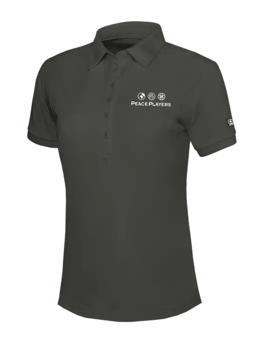 OGIO Womens Dark Grey Jewel Polo w/Peace Players Logo