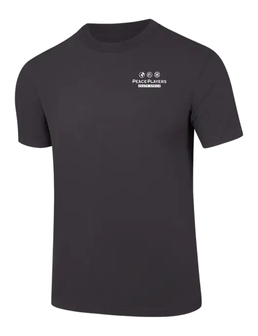 Comfort Colors 6.1 oz Dark Grey Heavyweight Ring Spun T-Shirt w/Peace Players S Africa Logo