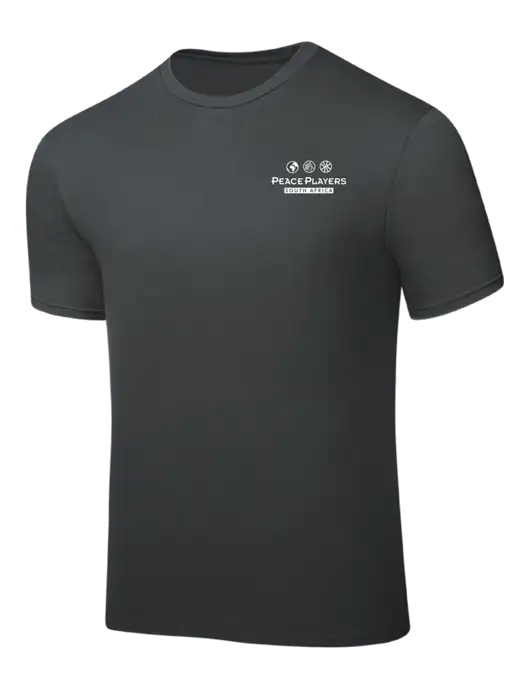 Dark Grey PosiCharge Competitor Tee w/Peace Players S Africa Logo