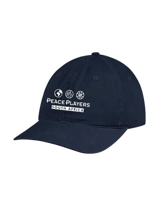 Garment Washed Unstructured Twill Navy Cap w/Peace Players S Africa Logo