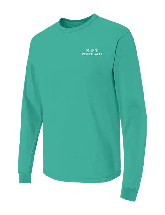 Comfort Colors Garment-Dyed Kelly Green Heavyweight Long Sleeve T-Shirt w/Peace Players Logo